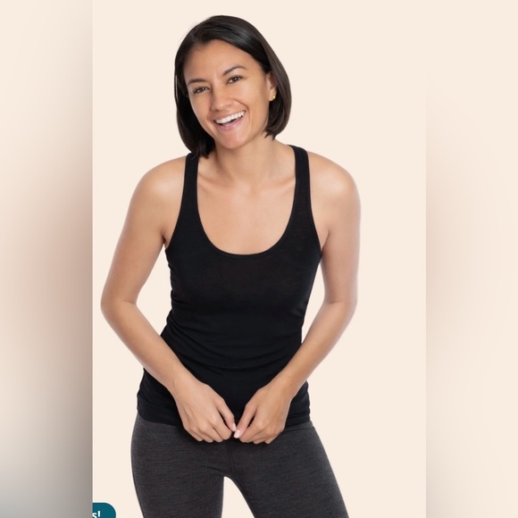 Wooly Racerback Tank Merino Wool Black , XL - Picture 2 of 9